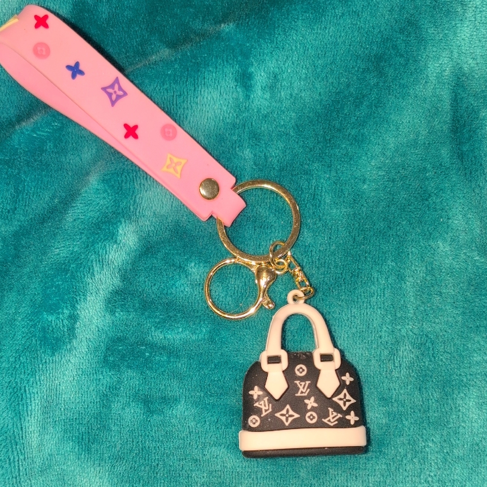 Black And White Keychain And Bag Charm